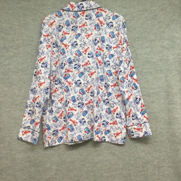 Lands' End Women's Pajama Set - Red, Blue, White - Picture 4 of 12